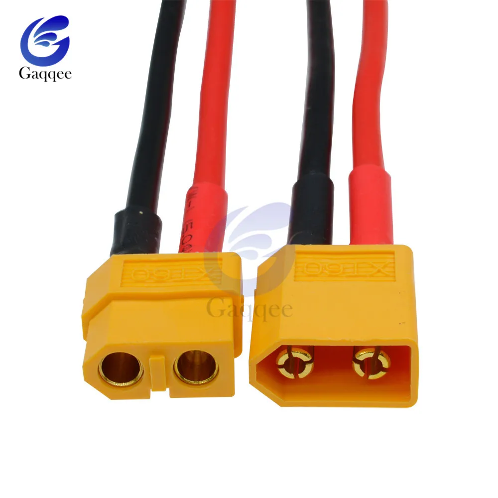5 пар штекерных разъемов для аккумулятора XT60 с силиконовым проводом 14 AWG
