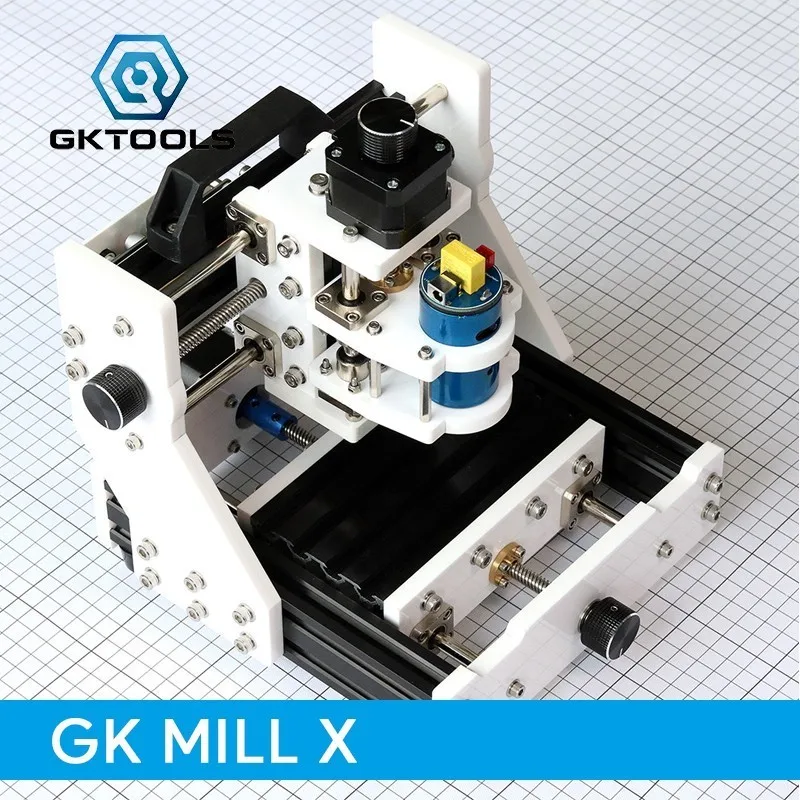 

GK MILL X DIY Triaxial Miniature High Precision CNC Woodworking Engraving Machine Working Area 130x90x40mm