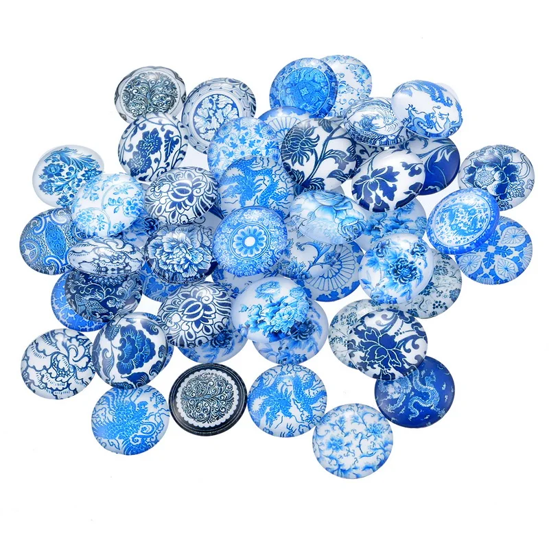 

10PCs Random Mixed Round Glass Cabochon Lovely Cameo Patch Fit Cabochons Settings For Jewelry Making DIY Jewelry Findings 12mm