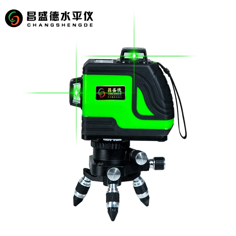 Green Light Level Laser 12 Line 3d Water Level Gauge Wall Instrument
