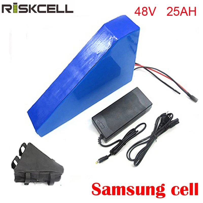 

48v 750w 1000W triangle e-bike battery 48v 25ah lithium ion battery pack fit 48v bafang 8fun bbs02 motor kit