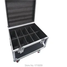 Кейс с 10 шт. беспроводной пульт дистанционного управления светодиодный DJ светодиод SlimPar 7x12 Вт RGBW 4в1 стирка с 10 отрезки кабелей DMX