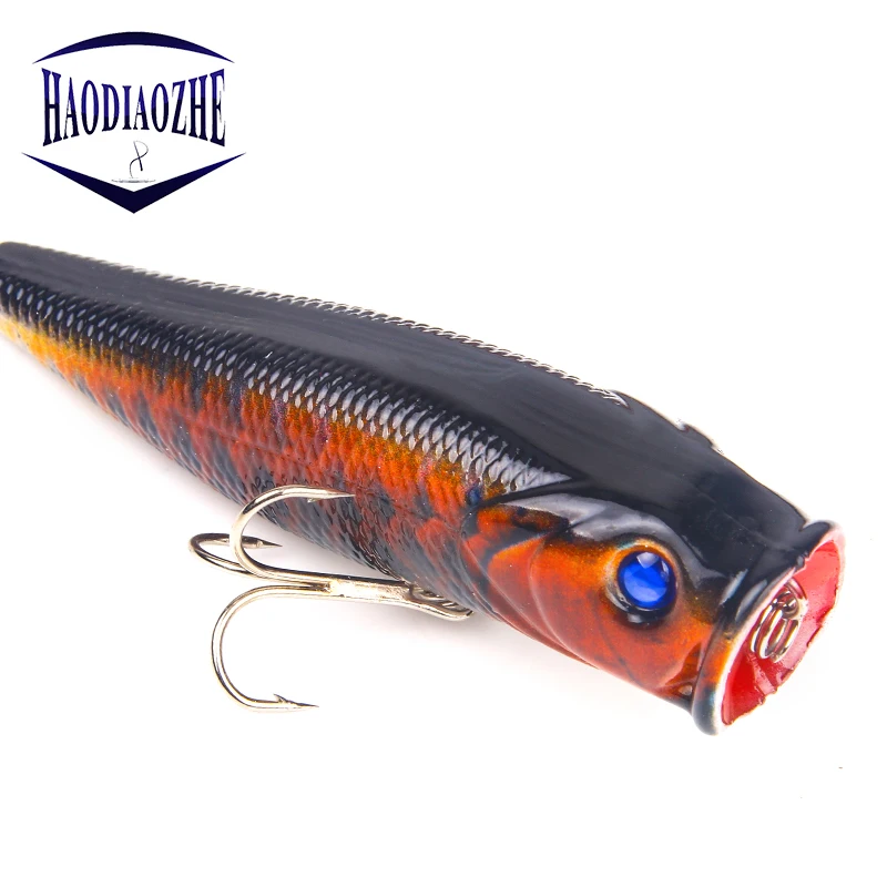 

1pcs Popper Fishing Lures Hard Lure 9cm 14.5g Artificial Sinking Hard Bait Triple Hooks Laser Likelike Pesca Fishing Tackle