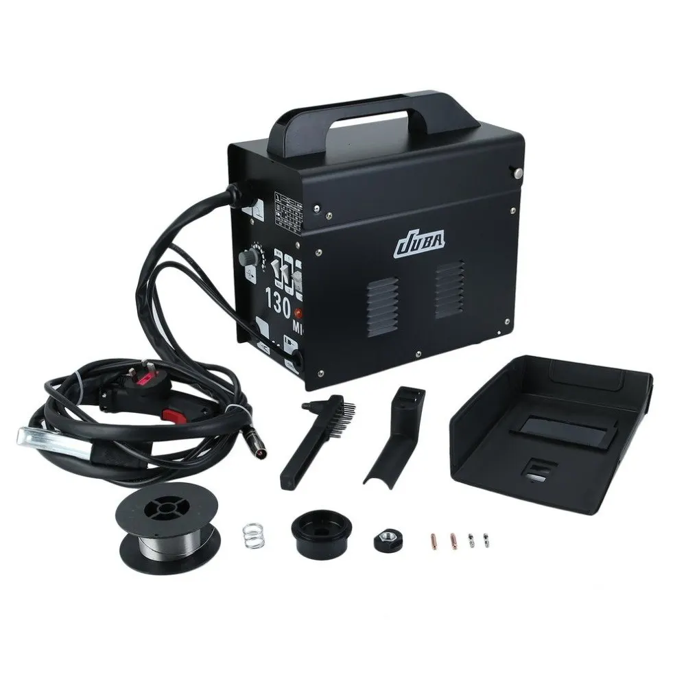 Mig 130 Portable Welding Machine No Gas Flux Core Wire 240V Stable