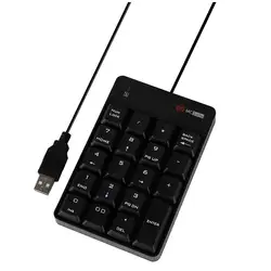 MCSAITE цифровая usb-клавиатура, MC-051 Мини Портативный полный размер 19 ключей проводной номер Pad клавиатура для портативных ПК Desktop (черный)