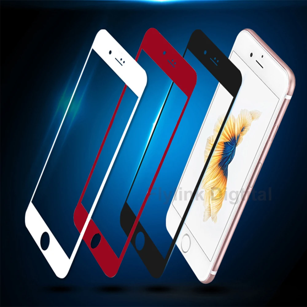 3D изогнутый край Полное покрытие Защита экрана для iPhone X 7 6 S 8 закаленное стекло s