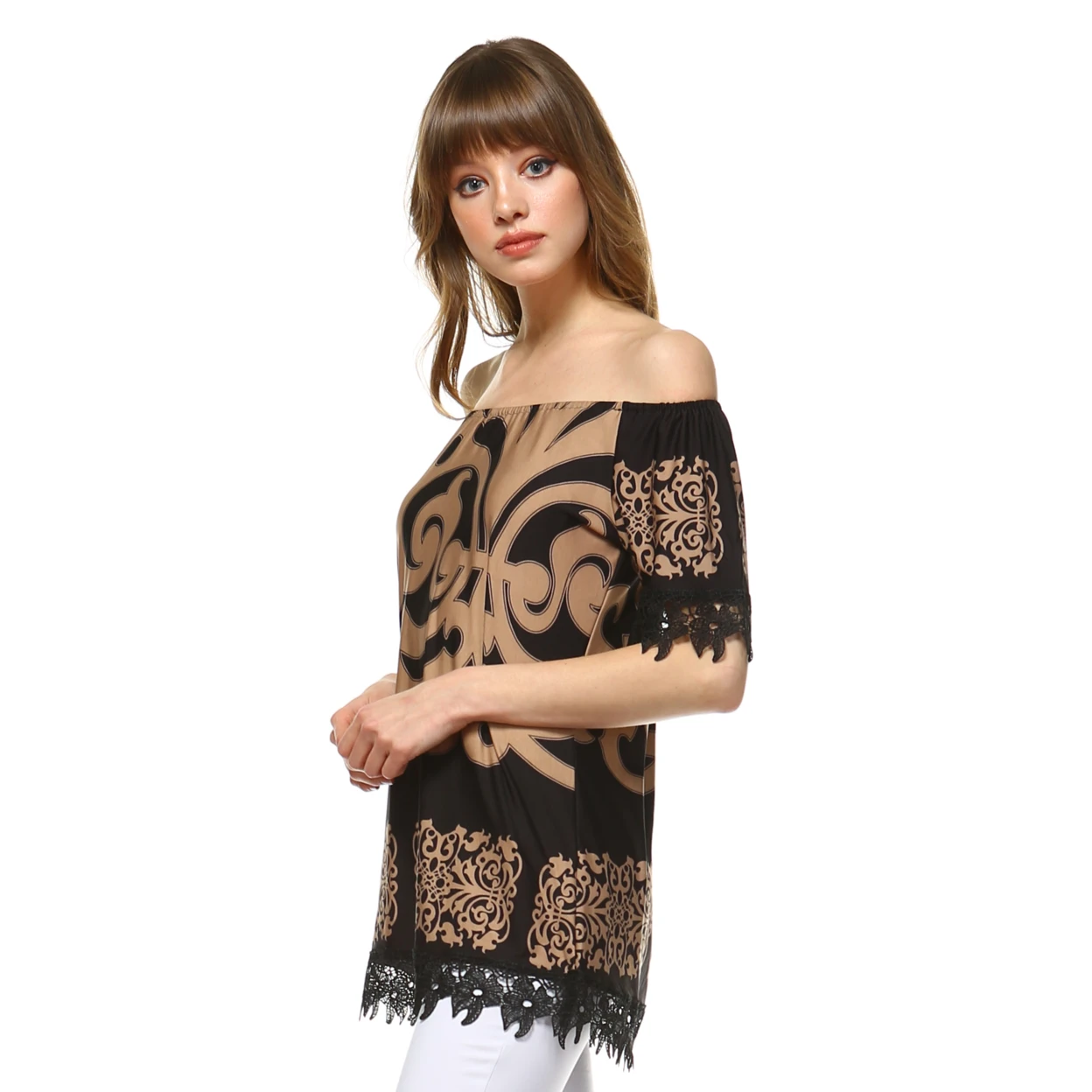 Rosella's Top - Brown & Black (2)