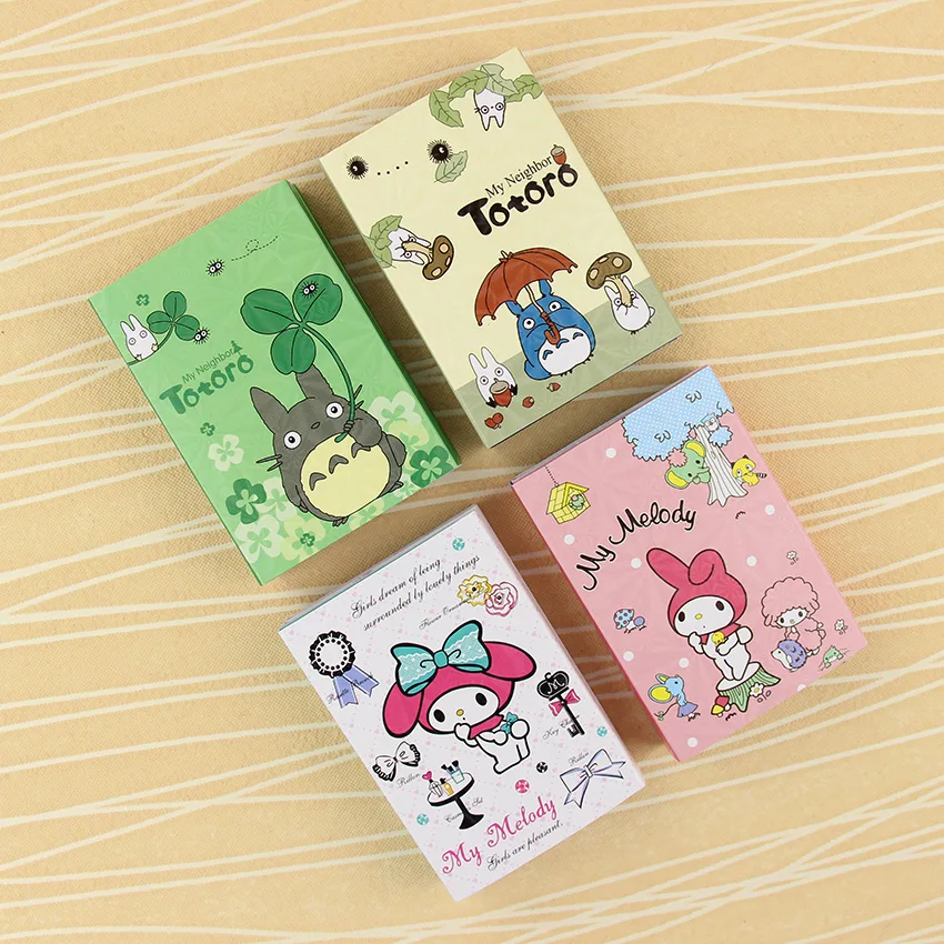 

1PC Cute 6 Folding N Times Stickers Melody Totoro Memo Pads Stationery Office School Supplies