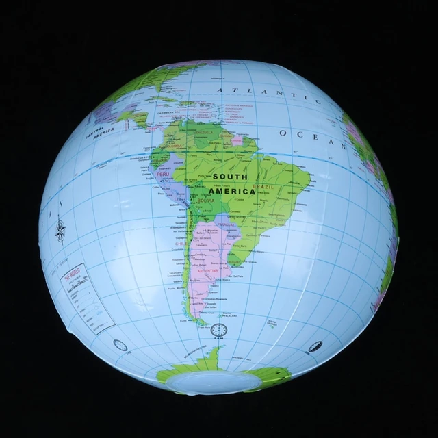 30CM Inflatable World Map Globe Balloon Beach Ball Education Geography Kid Toys 5