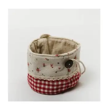 

Grocery cotton linen small sling can be hung storage box small storage bucket small hanging bag variety