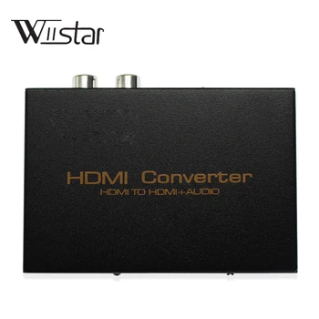 

1pcs HDMI to HDMI + SPDIF + RCA L / R Audio Extractor Converter HDMI to HDMI + Optical SPDIF+RCA L/R Audio Splitter