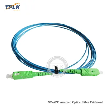 

Hot sale original 100pcs/lot high quality SC APC 3m G657A2 Armored Patchcord single core blue SC APC fast connector