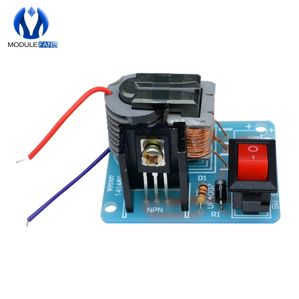 

15KV High Frequency DC High Voltage Arc Ignition Generator Inverter Boost Step Up 18650 DIY Kit U Core Transformer Suite 3.7V