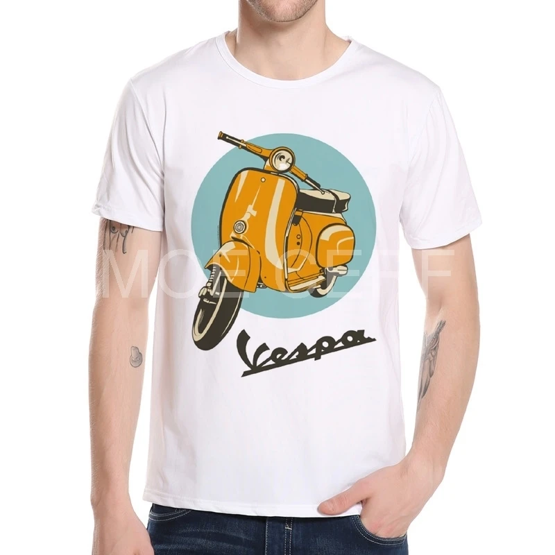 2020 Новая Летняя мода Vespa винтажный Мотоцикл Логотип Печать Мужская хип хоп
