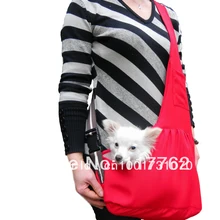 Красный перевязь для домашних животных Перевозчик собаки кошки Перевозчик собаки Розничная слинг щенок Перевозчик мешок