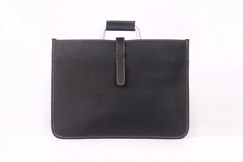 Новая стильная кожаная прямоугольная тонкая деловая сумка Офисные сумки для ноутбука - Цвет: C22