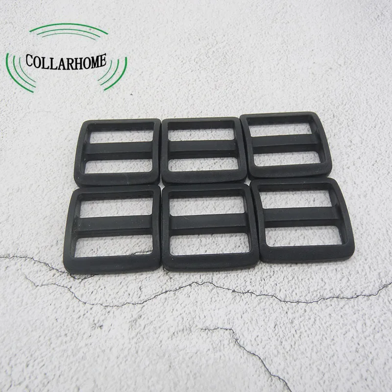 

10Pcs/Lot 1 Inch (25mm) Black Plastic Wide Tri-glide Sliders for Strap Keeper Leathercraft Bag Belt Adjuster garment accessories