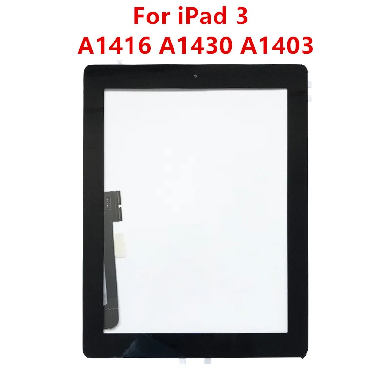 Tablet Touch Panel For iPad 3 A1416 A1430 A1403 Touch Screen Digitizer Assembly with Home Button For iPad 3 Screen Replecement
