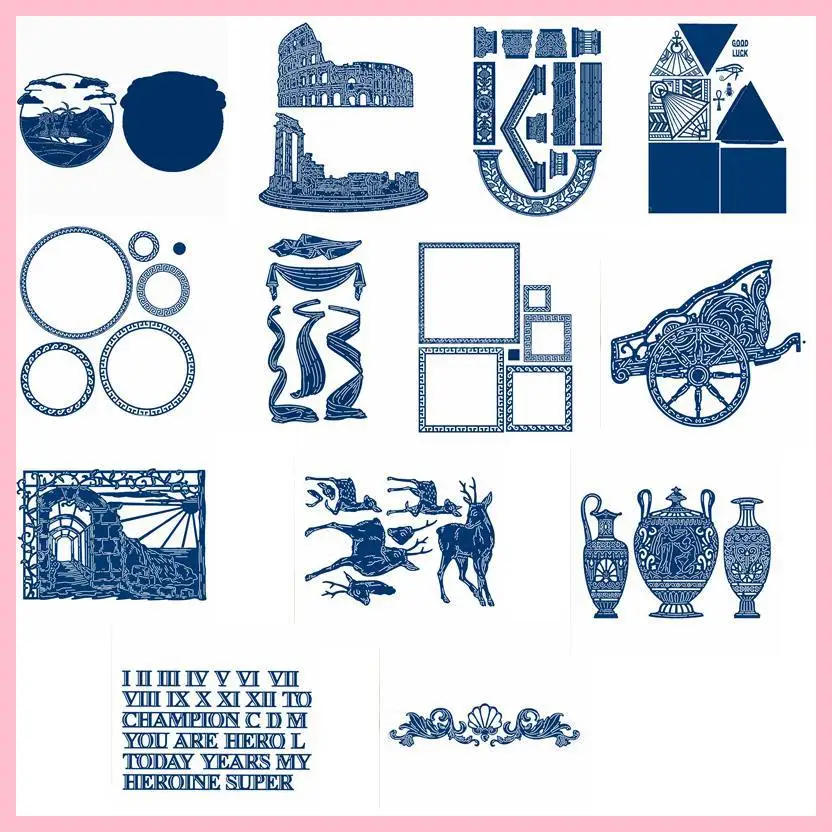 

Roman Numbers Vase Circle Metal Cutting Dies DIY Crafts Card Album Embossing Template Stencil Scrapbooking New Dies For 2019