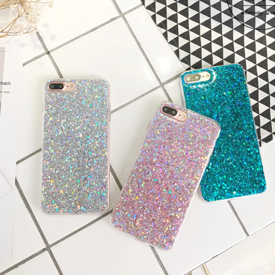 Lancase с сияющими блестками чехол для iPhone X телефон Сумки Силиконовые ТПУ Кристалл