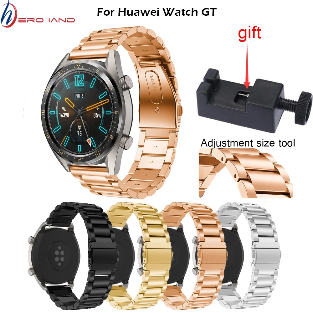 Для huawei watch gt/honor magic/watch2 pro ремешок металлический браслет Смарт-часы 22 мм нержавеющая сталь amazfit 2 браслет