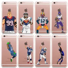 Phone Case NFL American USA Football Super Players hard Cases For iPhone 5 5s SE 6 6S 7 7Plus 6SPlus Clear Protective Back Cover