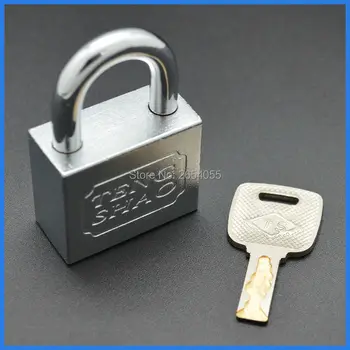 

5 pcs 40mm chrome plated middle size padlock metal gate cabinet lock with same keys