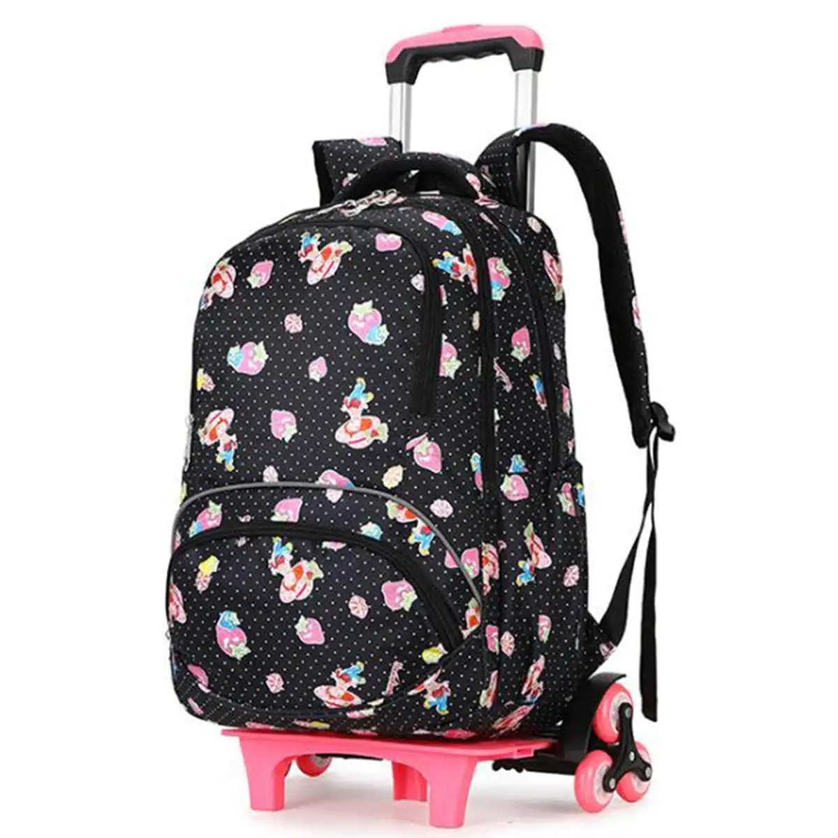 Детский Дорожный чемодан на колесиках Рюкзак-тележка для школы девочки рюкзак на колесиках девочка Тележка Школьные рюкзаки на колесах ребенок