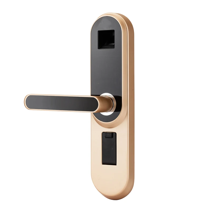 Electronic Smart Door Lock Fingerprint+Card+Mechanical Key Free Style Handle Stainless Steel Silver L&S SL16-088SS-1