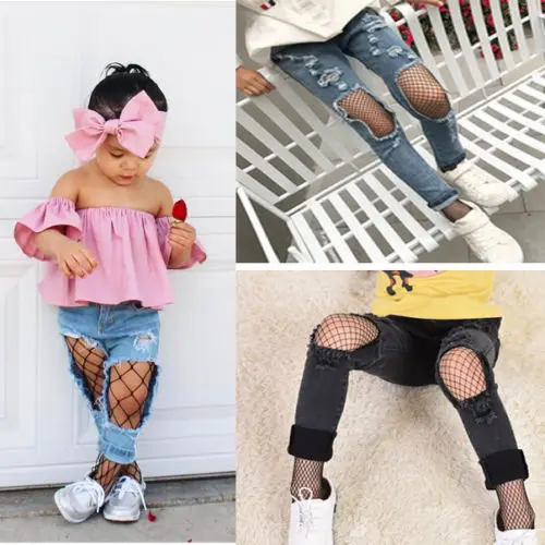 

2017 New Fashion Kids Baby Girls Black Tights B&S&M Size Mesh Fishnet Pantyhose Stockings