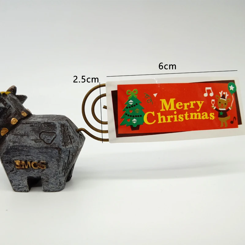 100 шт./лот, длинный Рождественский Санта и олень, ручная упаковка для торта, уплотнительные этикетки из крафтовой бумаги, наклейки для выпечки, Подарочные наклейки «сделай сам»