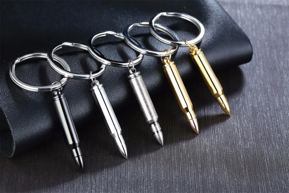Personalized Name Stainless Steel Bullet Open Keychain Groomsman Gift Birthday Valentines Day Gifts for him