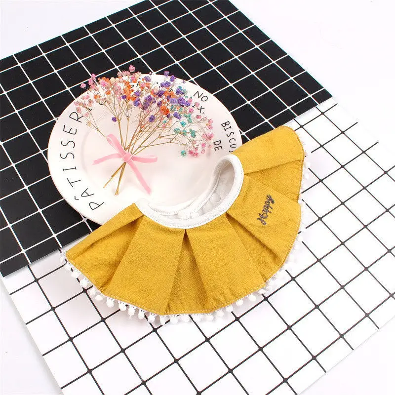 360 Degree Baby Cotton Bib Fashion Ruffles Girl Burp Cloths Fake Collar Infant Toddler Saliva Towel Bib Highly Absorbent Soft (8)