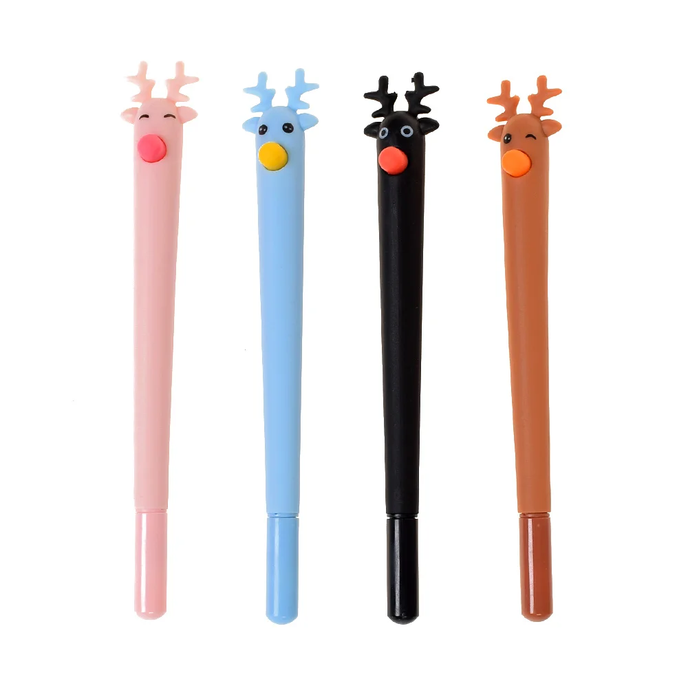 

1PC Christmas reindeer gel pen Kawaii Stationery Canetas Escolar Papelaria Gift Office Material School Supplies Free Shipping