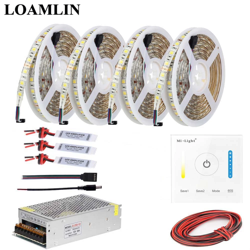 

Color Temperature Led Flexible Strip Light SMD5050,Milight P2 Tocuh Panel Led Controller Power Supply Amplifier 5M 10M 15M 20M