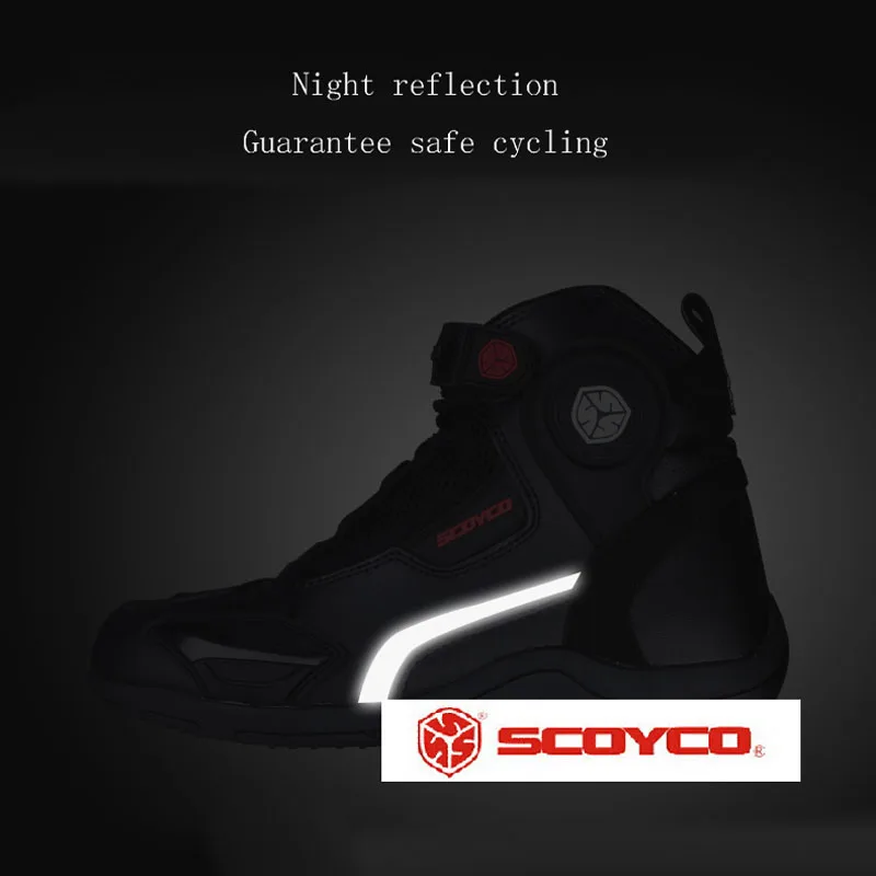 Мотоциклетные ботинки scoyco knight удобная дышащая защитная обувь для мотокросса