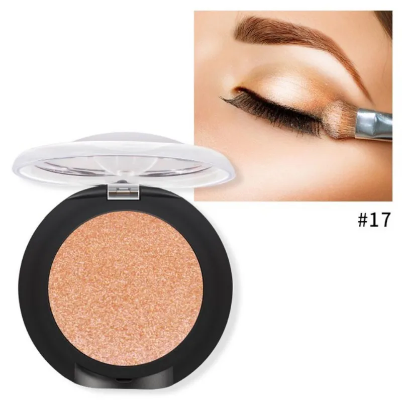 Профессиональный 20 видов стилей макияж блестящий Shimmer Черный Тени для век Одиночная Палетка Косметика Водонепроницаемый блеск глаз тени l8