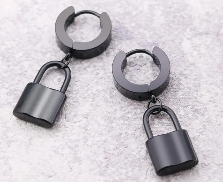 Серьги гвоздики Huggie из нержавеющей стали 2 шт. 16 г 1 мм|Серьги-гвоздики| |
