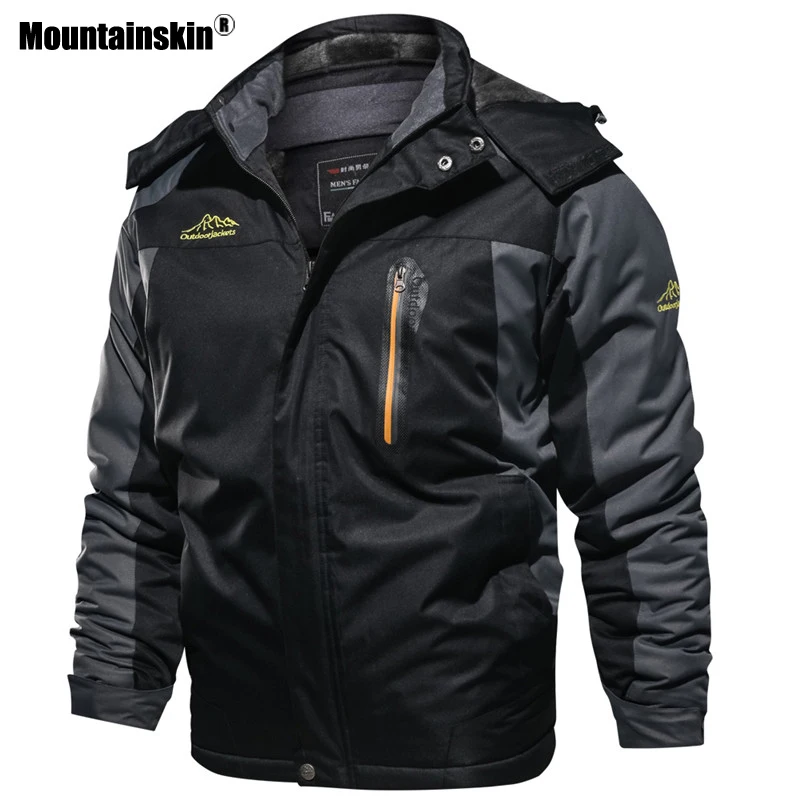 Comprare Mountainskin dei Nuovi Uomini di Inverno Parka di Spessore In Pile Caldo Cappotto Degli Uomini di Giubbotti Con Cappuccio Cappotti Mens di Marca Dei Vestiti Più di Formato 7XL 8XL SA603