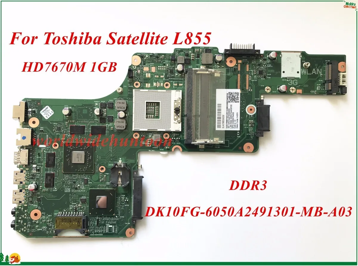 Материнская плата V000275460 для ноутбука Toshiba Satellite L855 1 ГБ DDR3 100% протестирована HM76