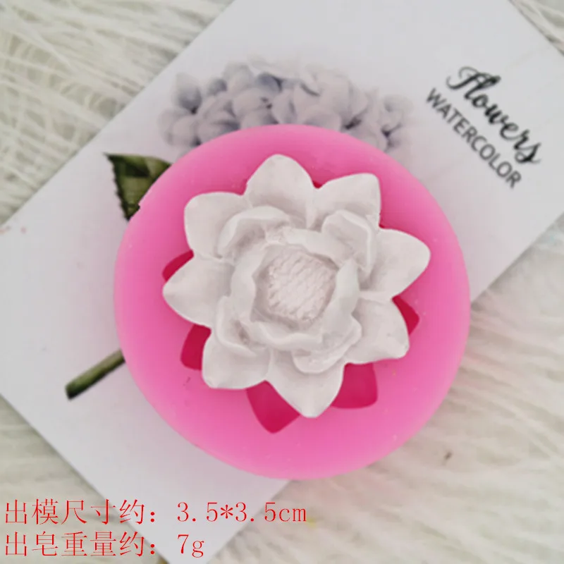 

small lotus silicone mold aromatherapy gypsum mold soap making mould