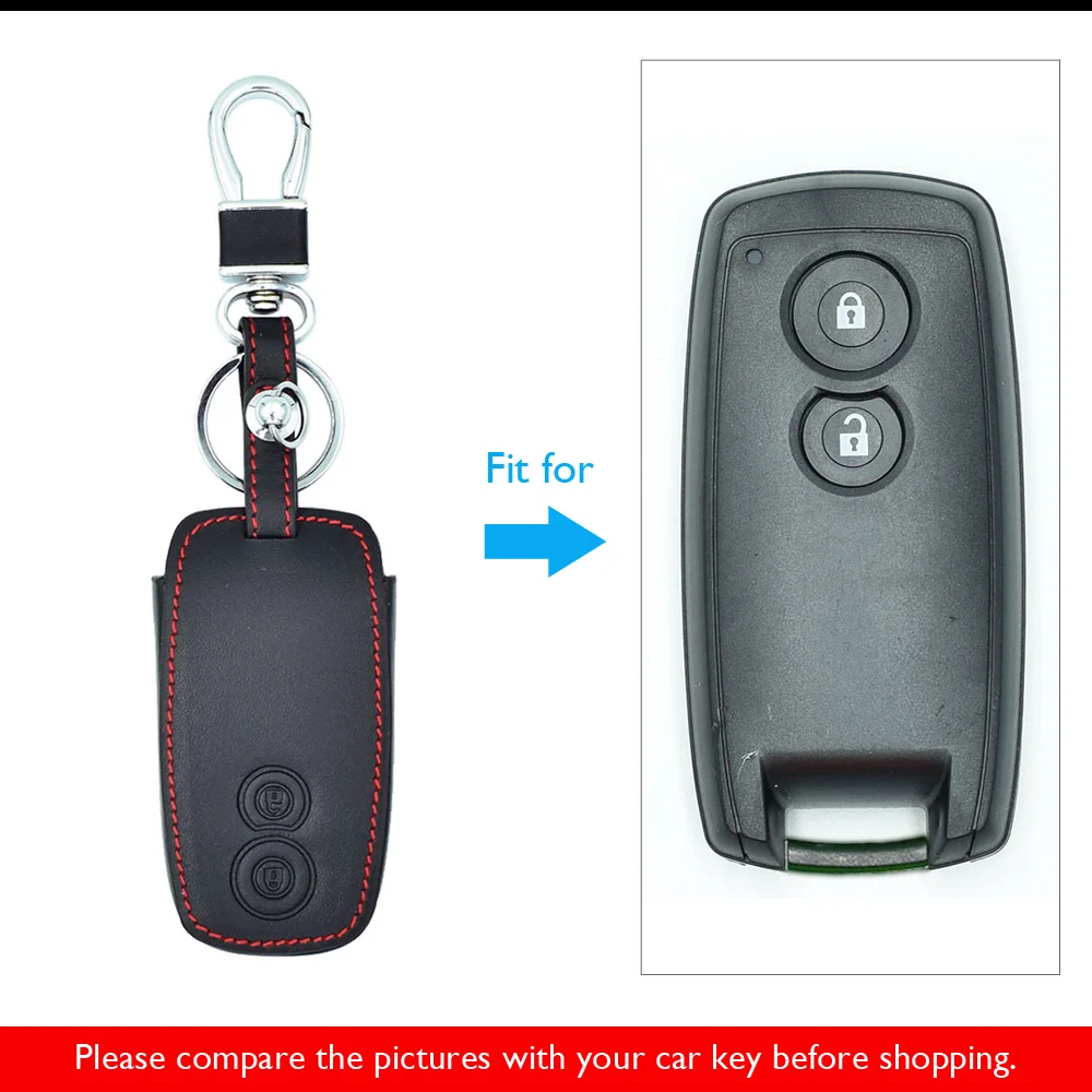 Кожаный чехол брелок ATOBABI с 2 кнопками для Suzuki SX4 Grand Vitara Swift Smart Remote Fob Shell|2 button|key case