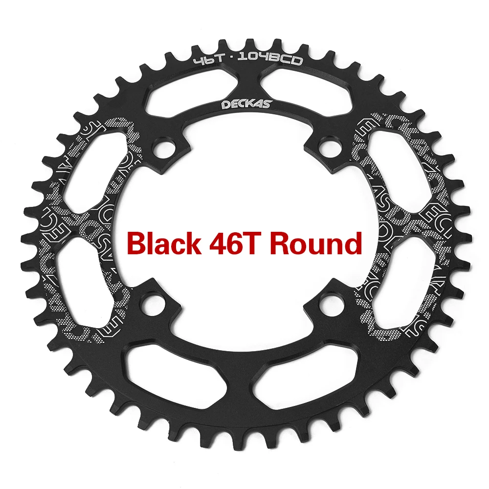 

40T / 44T / 46T / 48T / 50T / 52T Bike Narrow Wide Chain Ring 104 BCD Crankset Single Chainring Bike Round Chain Rings