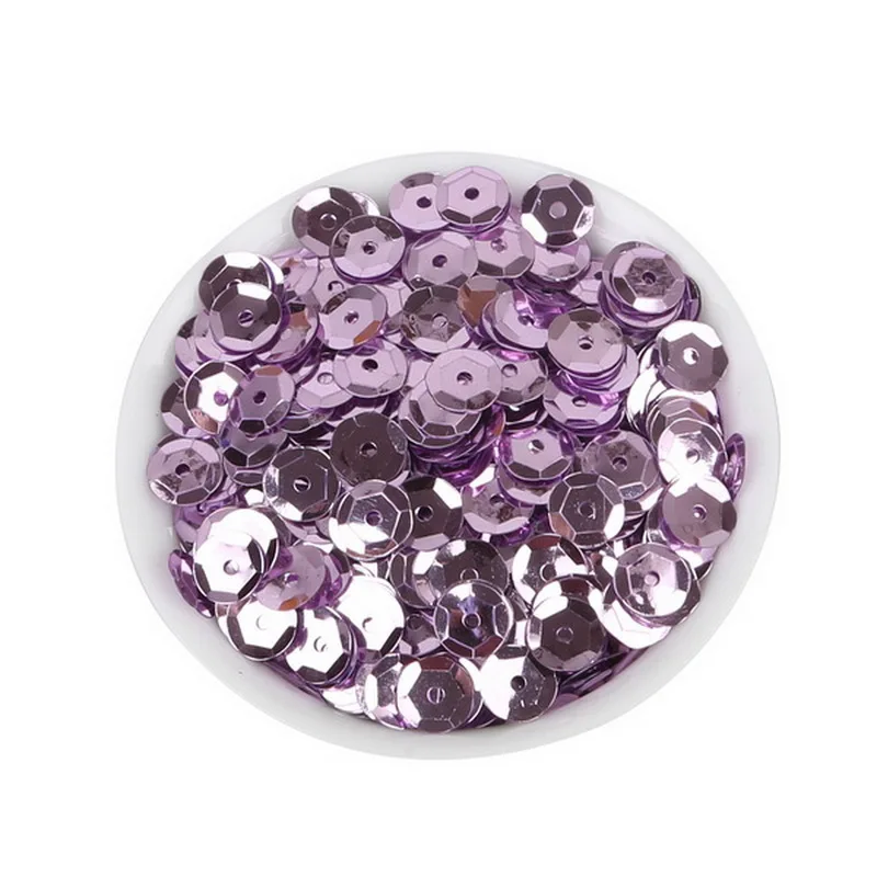 1200 шт 6 мм блестки круглые свободные ПВХ блестки пайетки поделки для шитья украшения DIY аксессуары для одежды - Цвет: Light Purple