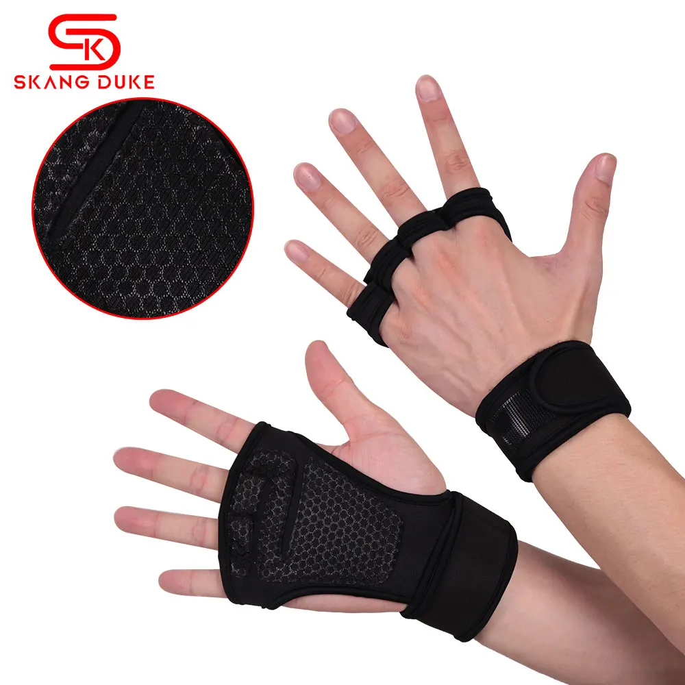 Weight Lifting Gloves Training Gym Grips Fitness Glove Women Men Crossfit Bodybuilding Gymnastics Wristbands Hand Palm Protector