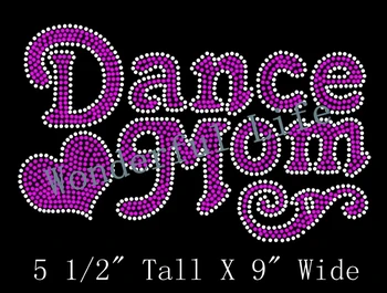 

Free shipping DANCE MOM hotfix rhinestones motif heat transfer iron on patch garment accessory super quality