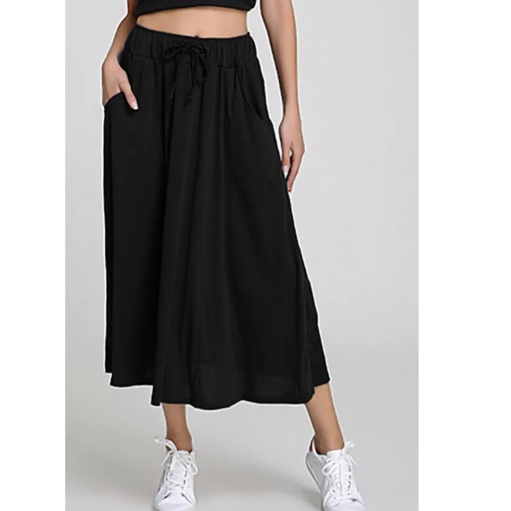 JAYCOSIN летние юбки для девочек; однотонное Для женщин женские Модные летнее, длинное, макси юбка Высокая Талия однотонная плиссированная длинные юбки Jun06