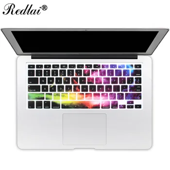

Redlai Keyboard Cover For Macbook Air 13" Pro 13" 15" 17" Retina Color Cloud US Alphabet Silicone Keyboard Film Skin Protector
