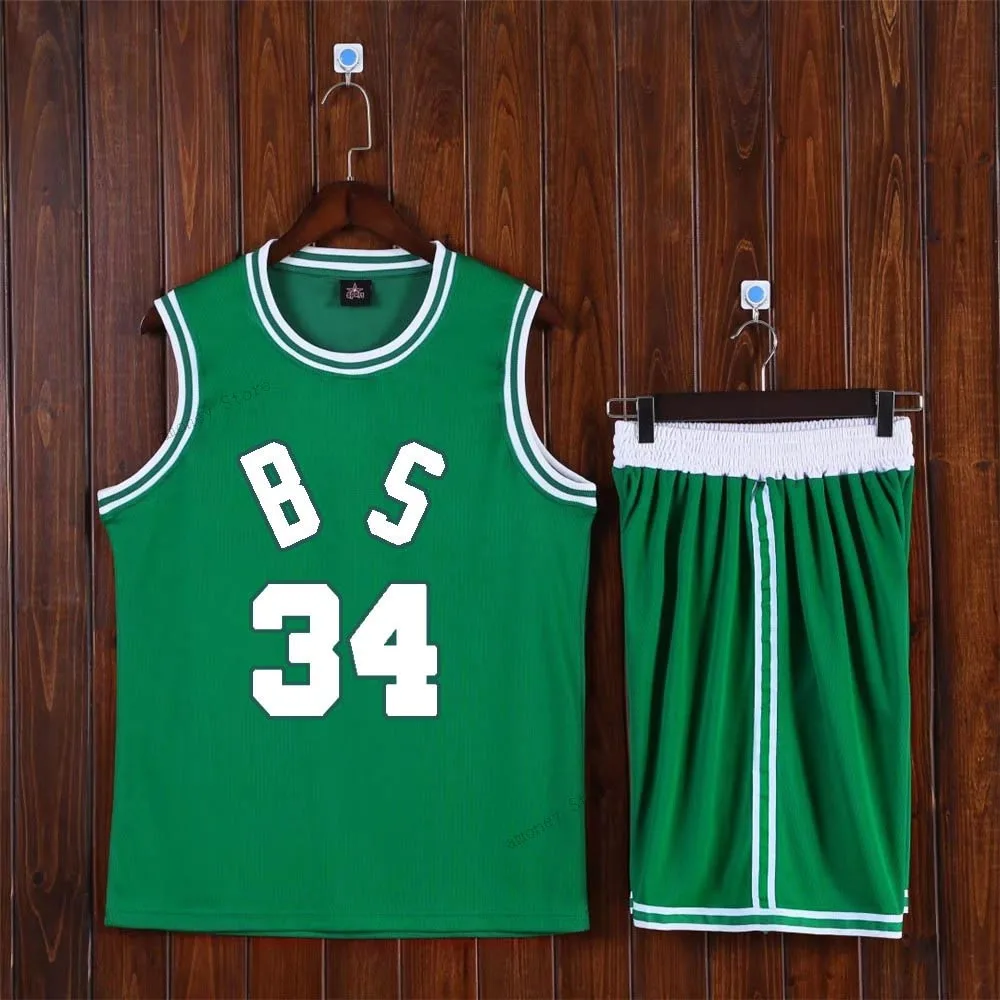 Adsmoney круглый вырез зеленый баскетбольный костюм название команды логотип шаблон на заказ США Звезда возврат без рукавов баскетбольная форма - Цвет: Color4