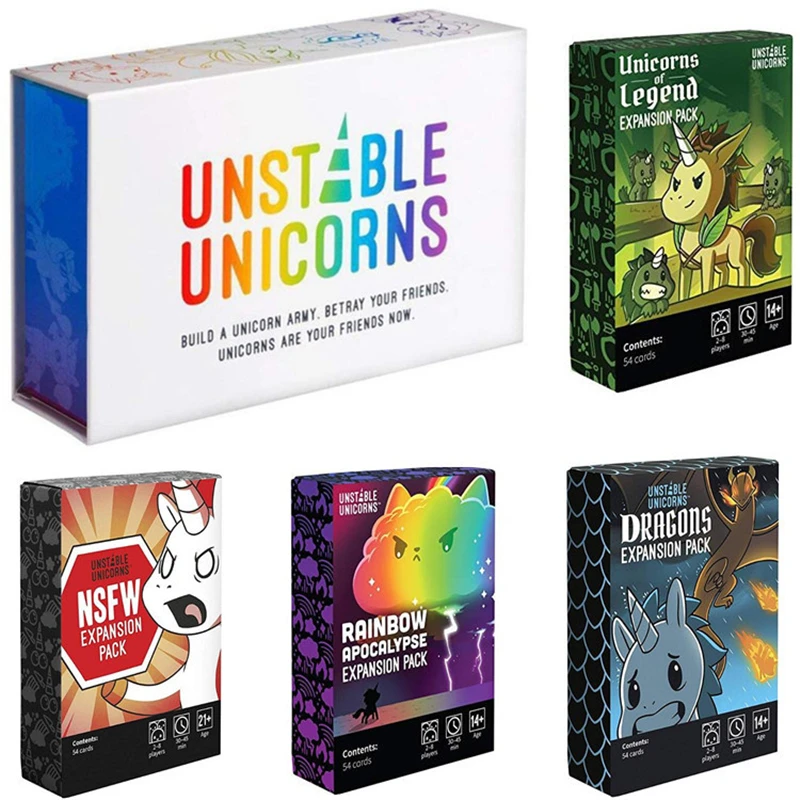 

Card Game Unstable Unicorns Board Game Card Funny Party Cards Board Games for Adults NSFW